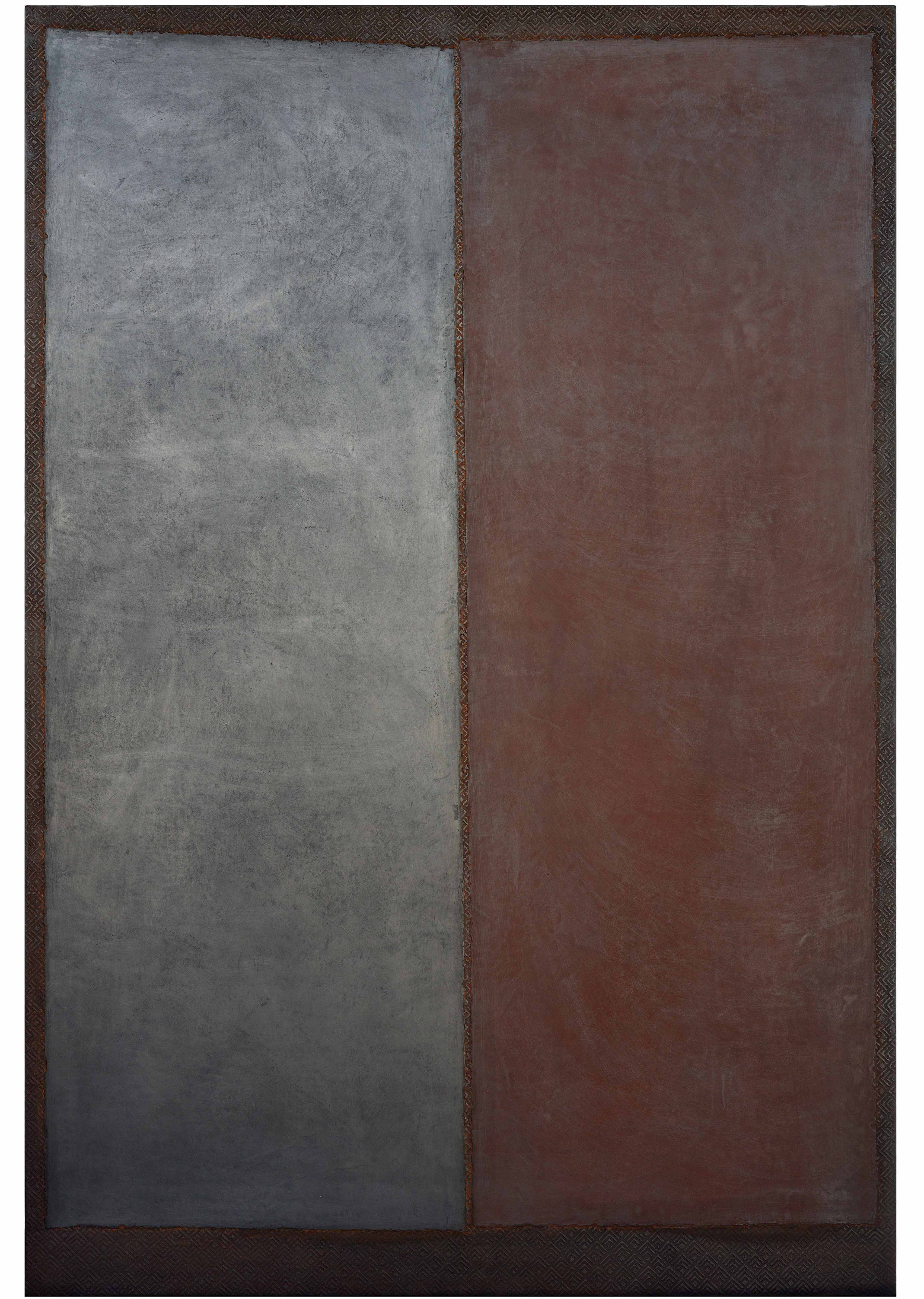 Mixed media, acrylic, graphite and paper on board