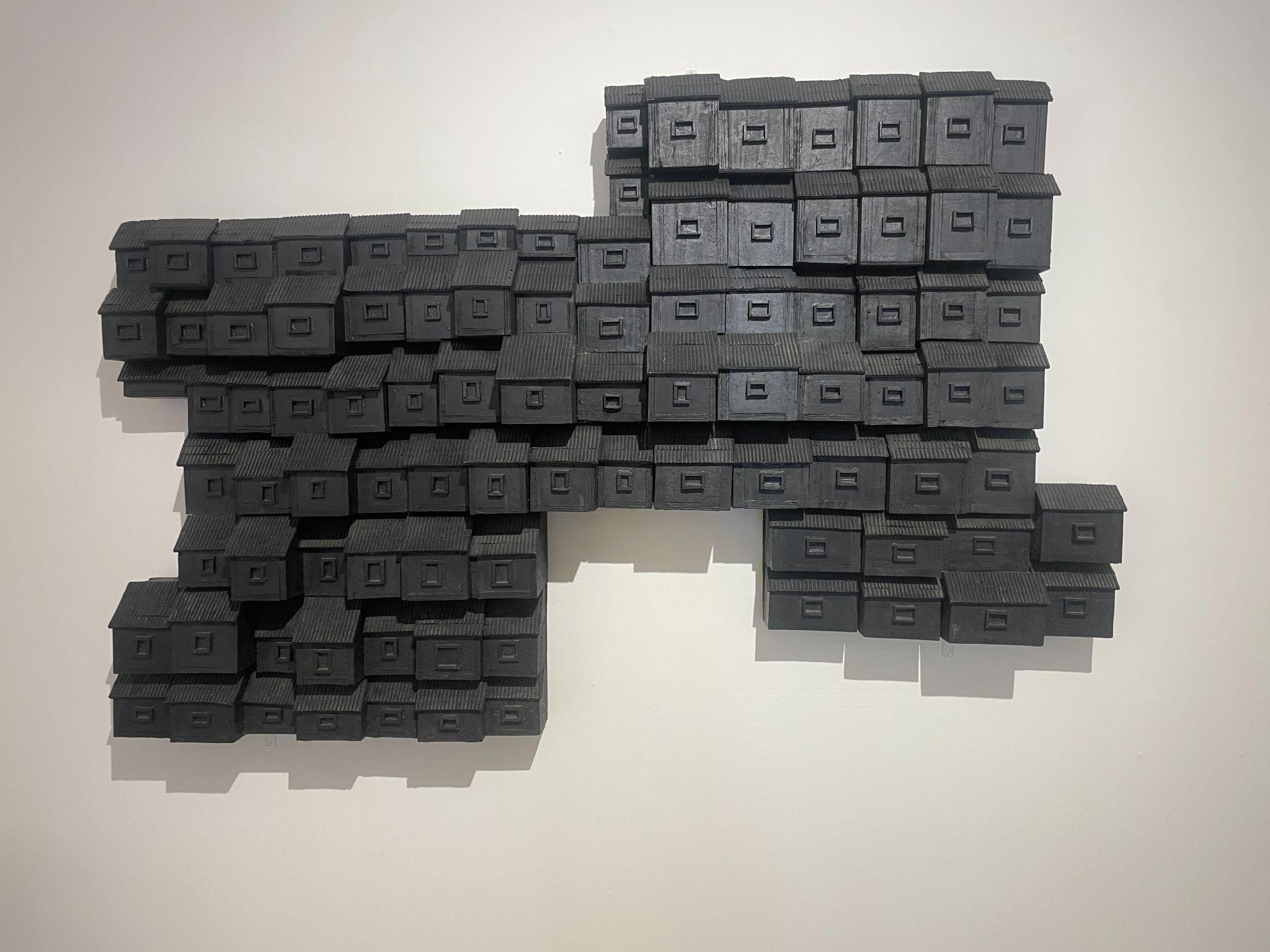 City Of The Night Wood, Resin, Distemper, Acrylic